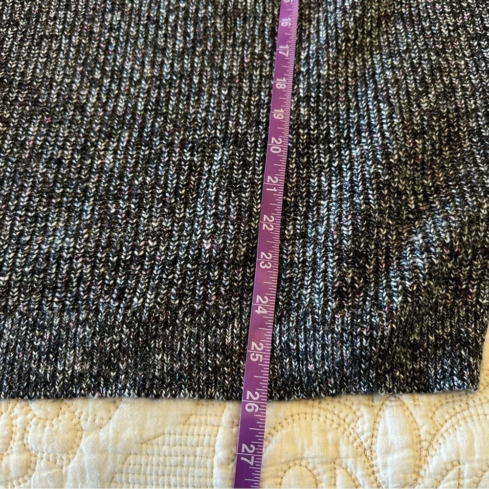 Michael Stars Los Angeles designer grey multi color sweater vest high neck L - Picture 9 of 9